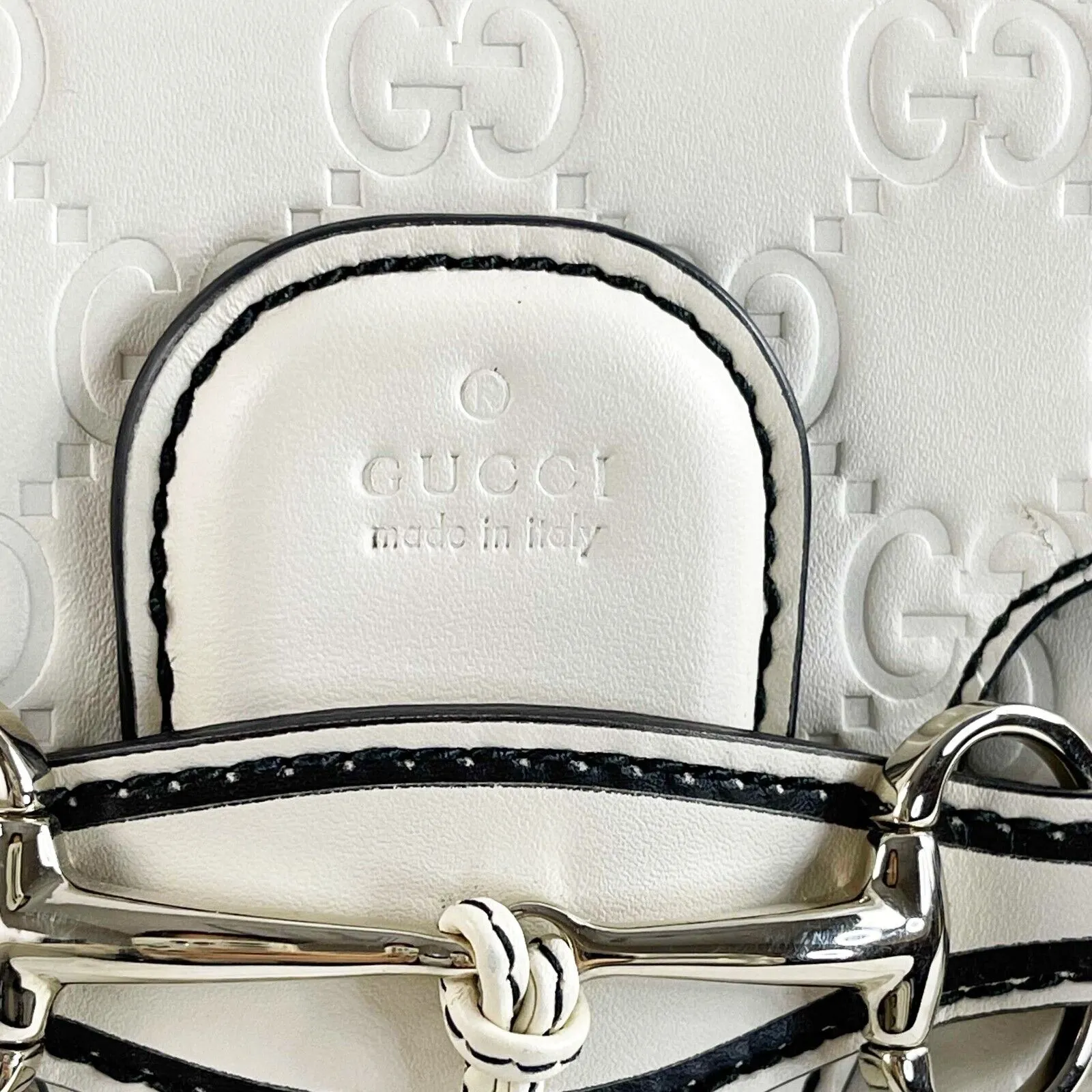 Gucci - Very Good - Emily Chain Flap Guccissima Medium - Off White - Handbag