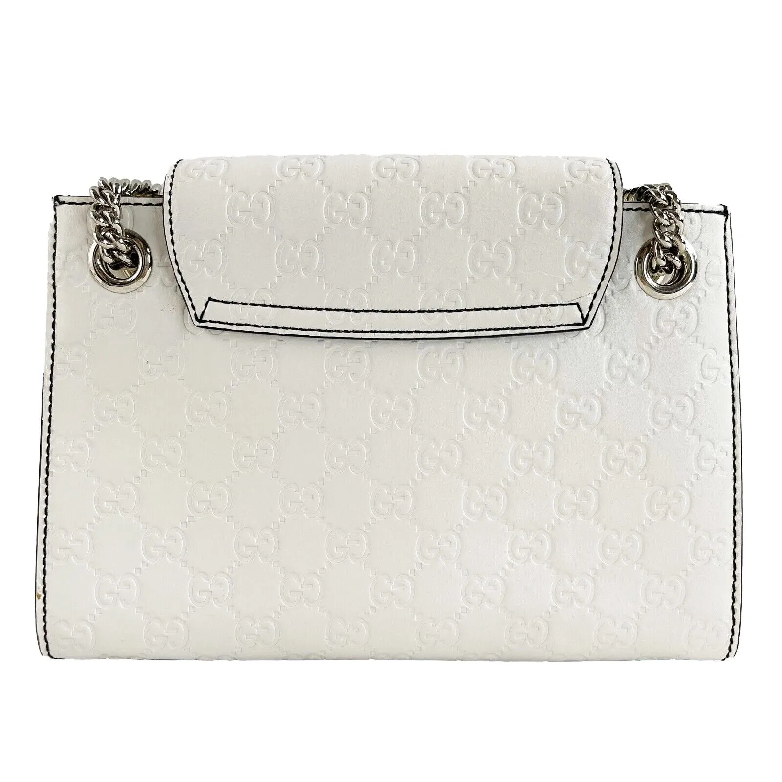 Gucci - Very Good - Emily Chain Flap Guccissima Medium - Off White - Handbag