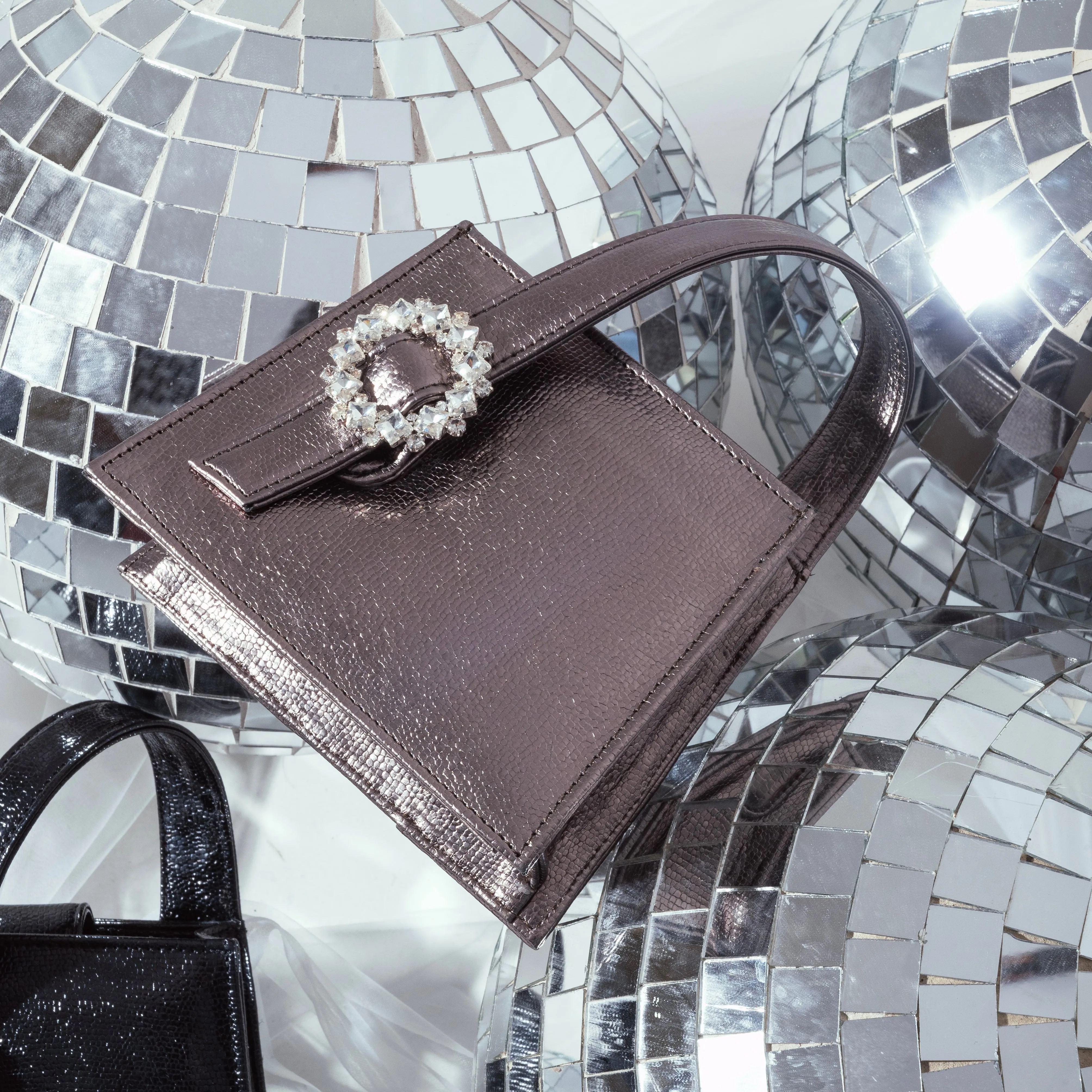 Gunmetal Lumina Luxe Handbag