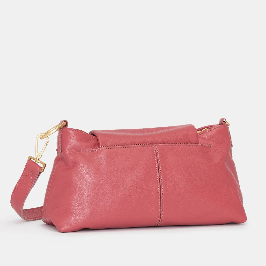 Hammitt VIP Satchel Rouge Pink/Brushed Gold Leather Shoulder Bag