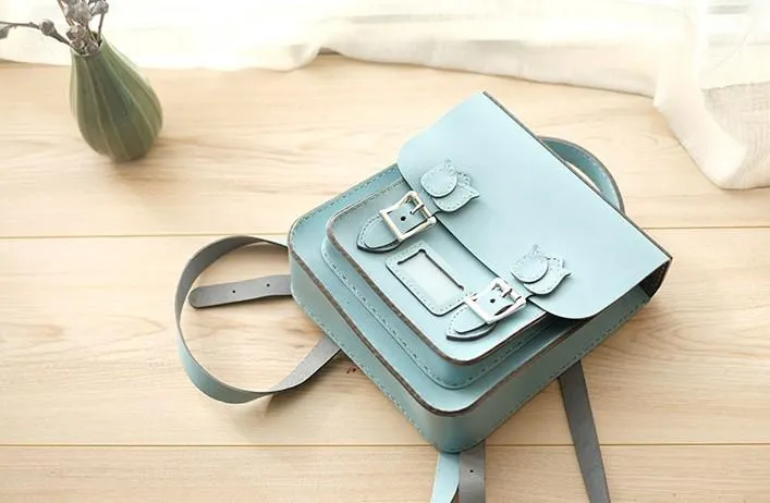 Handmade Leather Cute Backpack Bag Satchel Purse Personalized Monogrammed Gift Custom Satchel Bag Purse Backpack Bag Purse