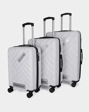 Hard Case 3 Piece Luggage Set in White