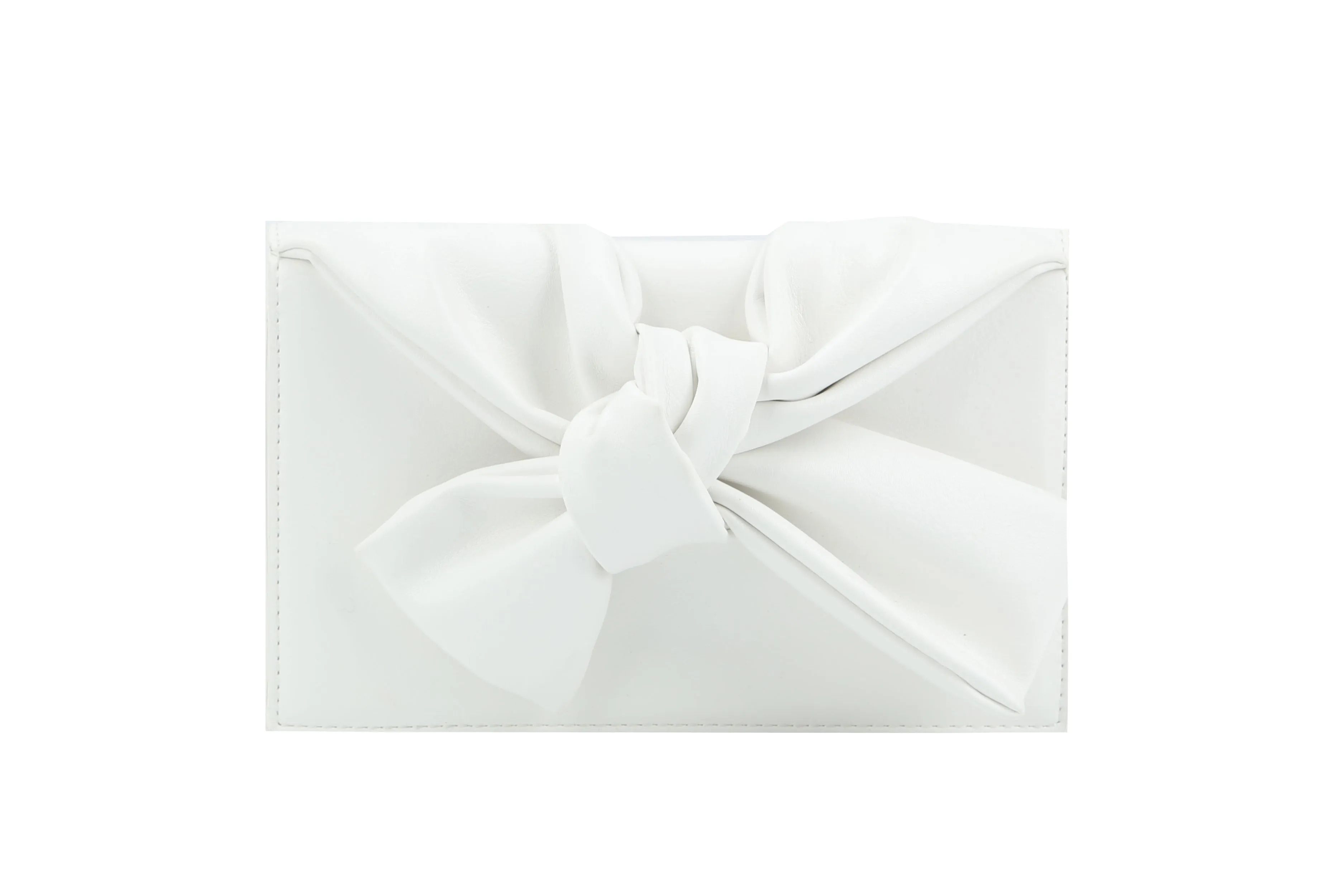 HF Evening Clutch Messenger Style With Cute Bow Tie Purse Vegan PU Leather Crossbody Shoulder Bag CL-0170
