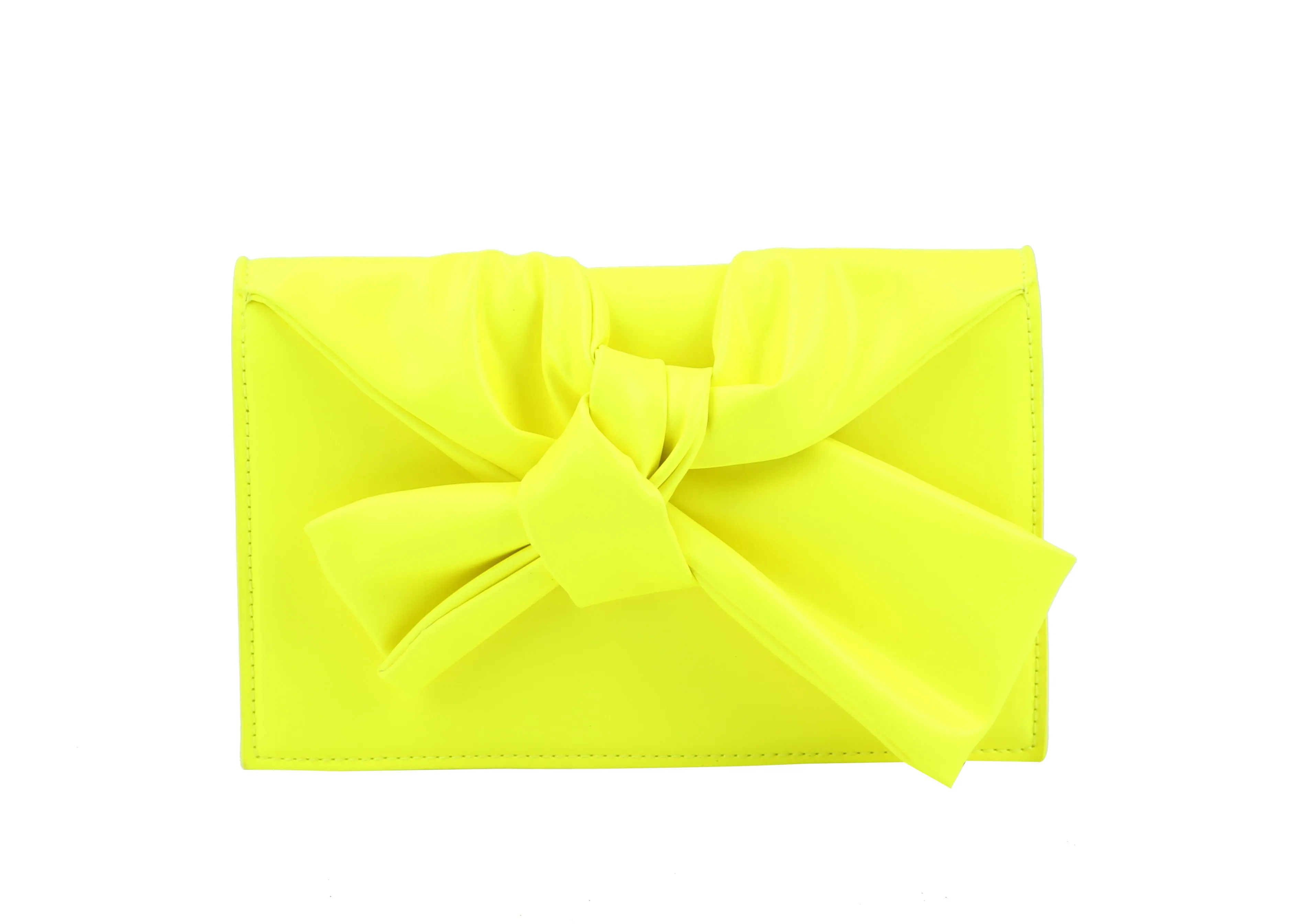HF Evening Clutch Messenger Style With Cute Bow Tie Purse Vegan PU Leather Crossbody Shoulder Bag CL-0170