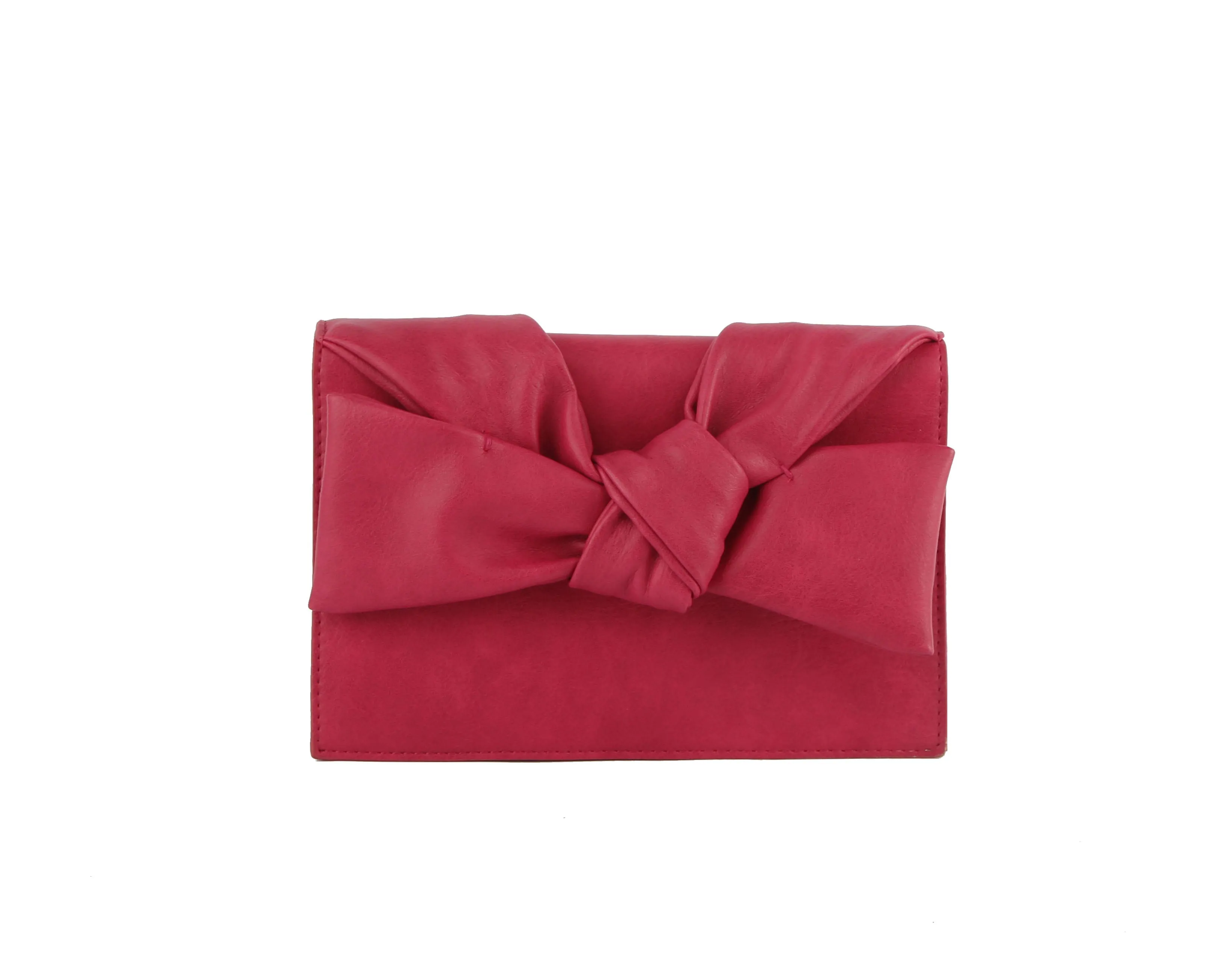 HF Evening Clutch Messenger Style With Cute Bow Tie Purse Vegan PU Leather Crossbody Shoulder Bag CL-0170