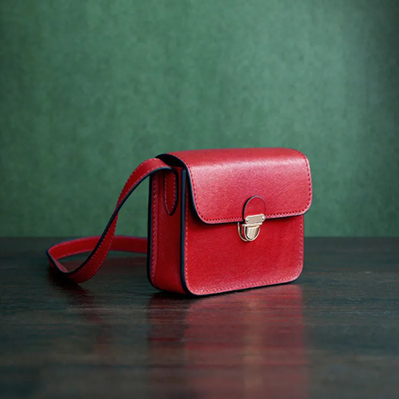 High Fashion Itanlian Vegetable Tanned Leather Satchel, Messenger Shoulder Bag For Women D031