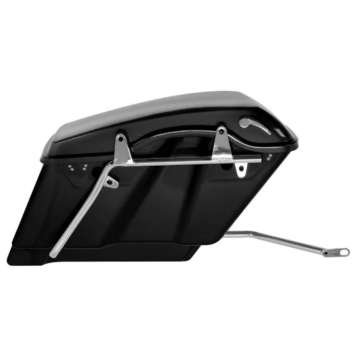 Hogworkz Unpainted Harley® Softail Stretched Saddlebag Conversion Kit w/ Chrome Hardware for '18-'22
