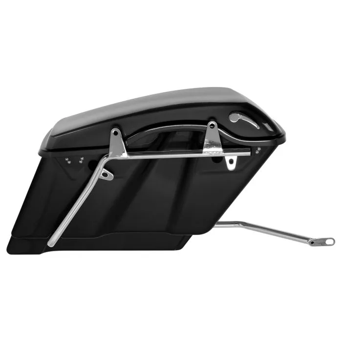 Hogworkz Unpainted Harley® Softail Stretched Saddlebag Conversion Kit w/ Chrome Hardware for '84-'17