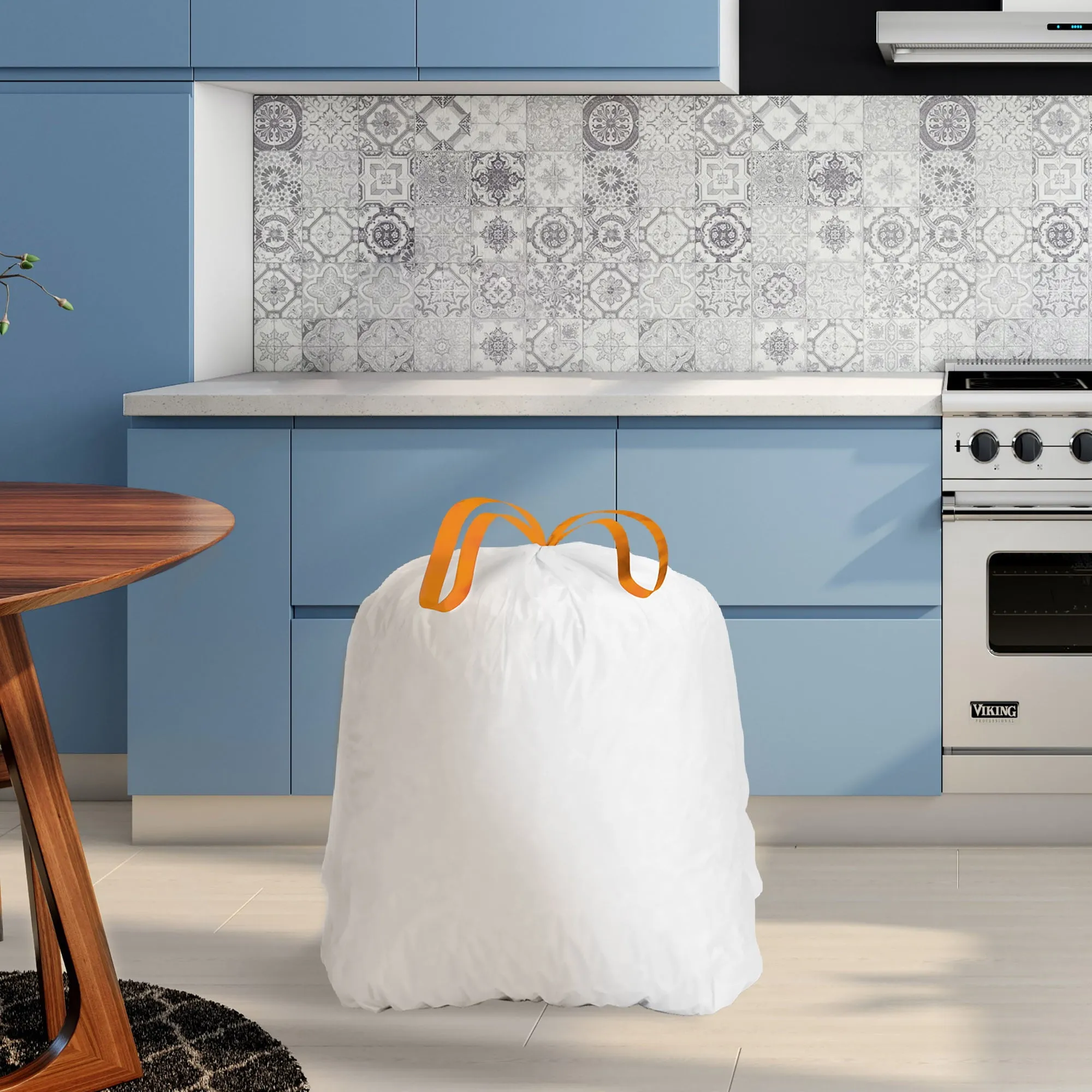 Husky Tall Kitchen Trash Bags, 13 Gallon, 120 Bags (Expandable Drawstring)