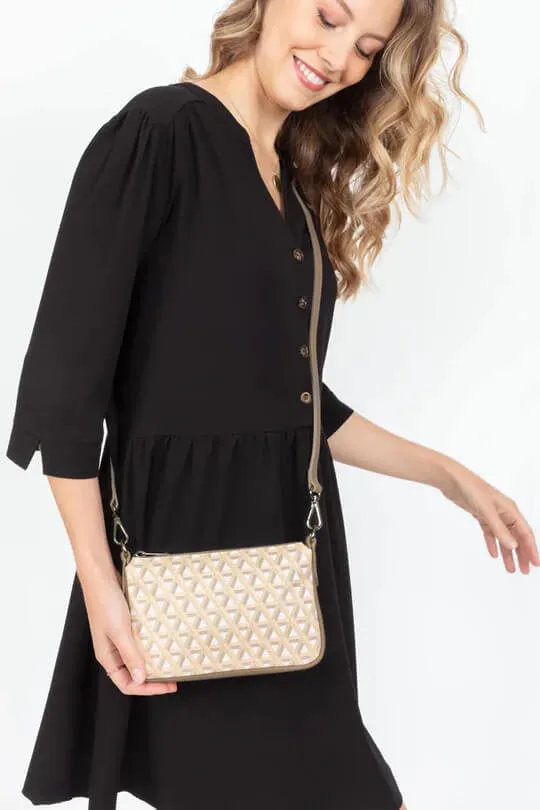 Ikon Beige Small Clutch Bag