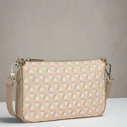Ikon Beige Small Clutch Bag