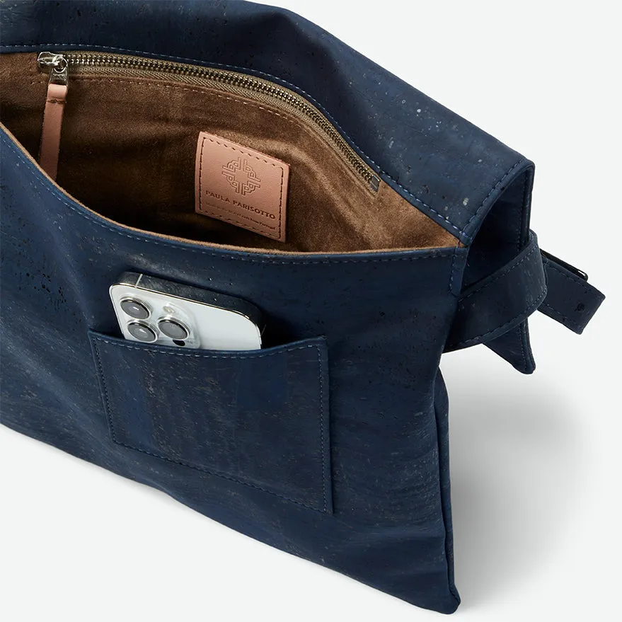 Inizio Cork Satchel - Midnight Blue