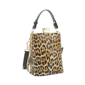Isabelle Leopard Print Crossbody Satchel