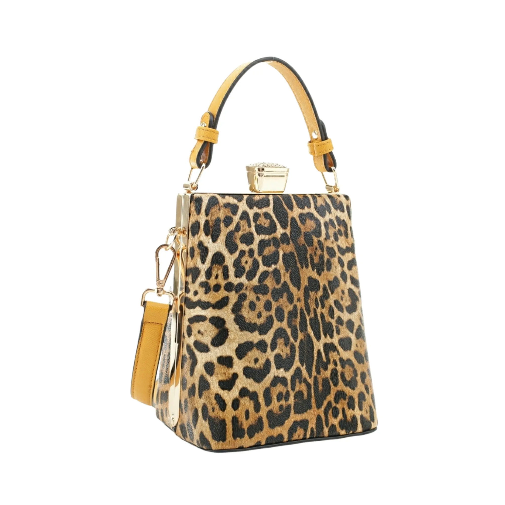 Isabelle Leopard Print Crossbody Satchel