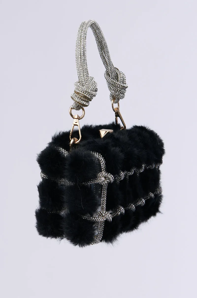 IT GIRL FAUX FUR CLUTCH