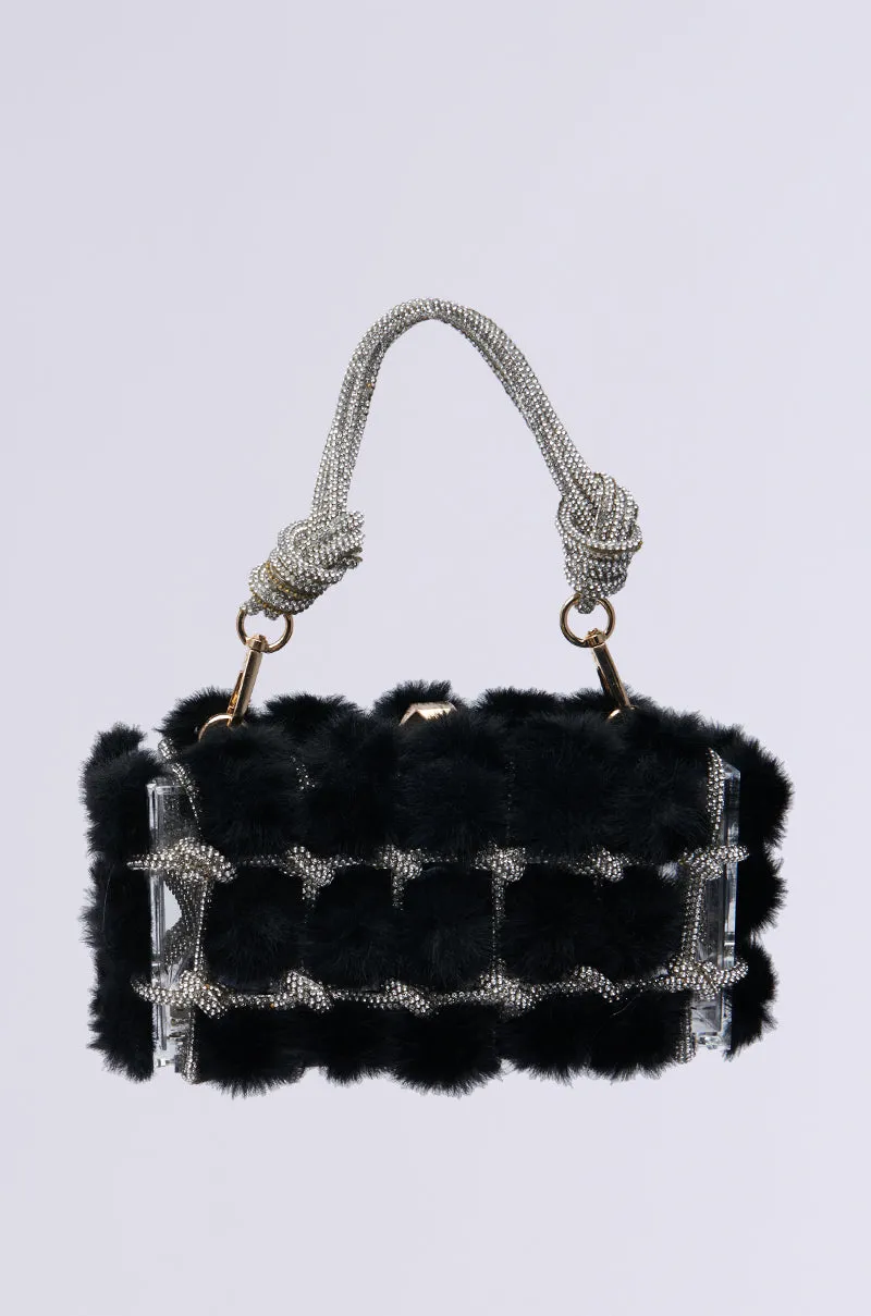 IT GIRL FAUX FUR CLUTCH