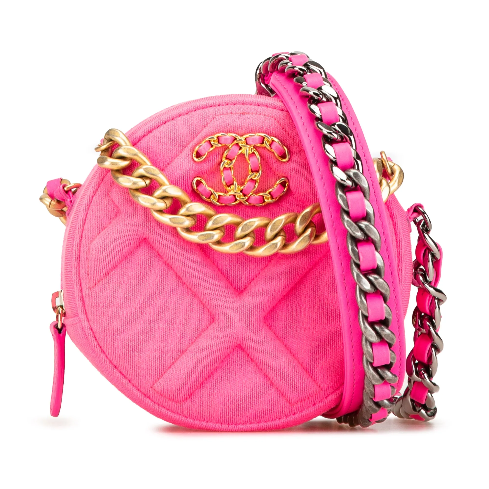 Jersey 19 Round Clutch on Chain