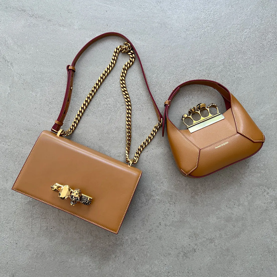 Jewelled Hobo Mini Bag, Tan/Gold