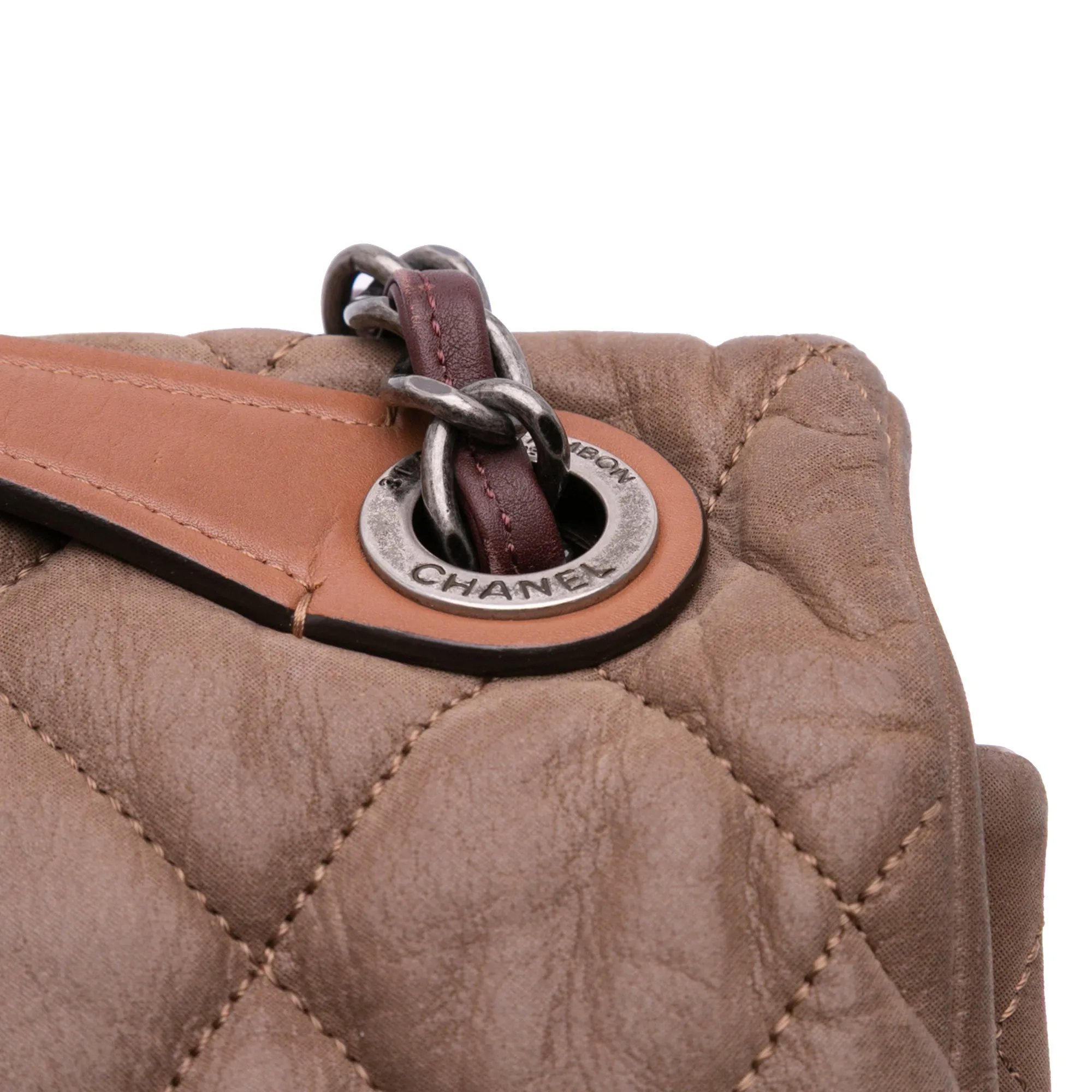 Jumbo Iridescent Calfskin In The Mix Flap