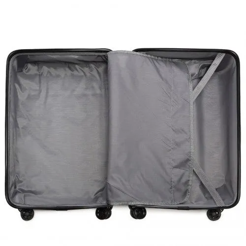 K2292l - Kono 13/20 Inch Lightweight Hard Shell Abs Cabin Suitcase With TSA Lock And Vanity Case - Black