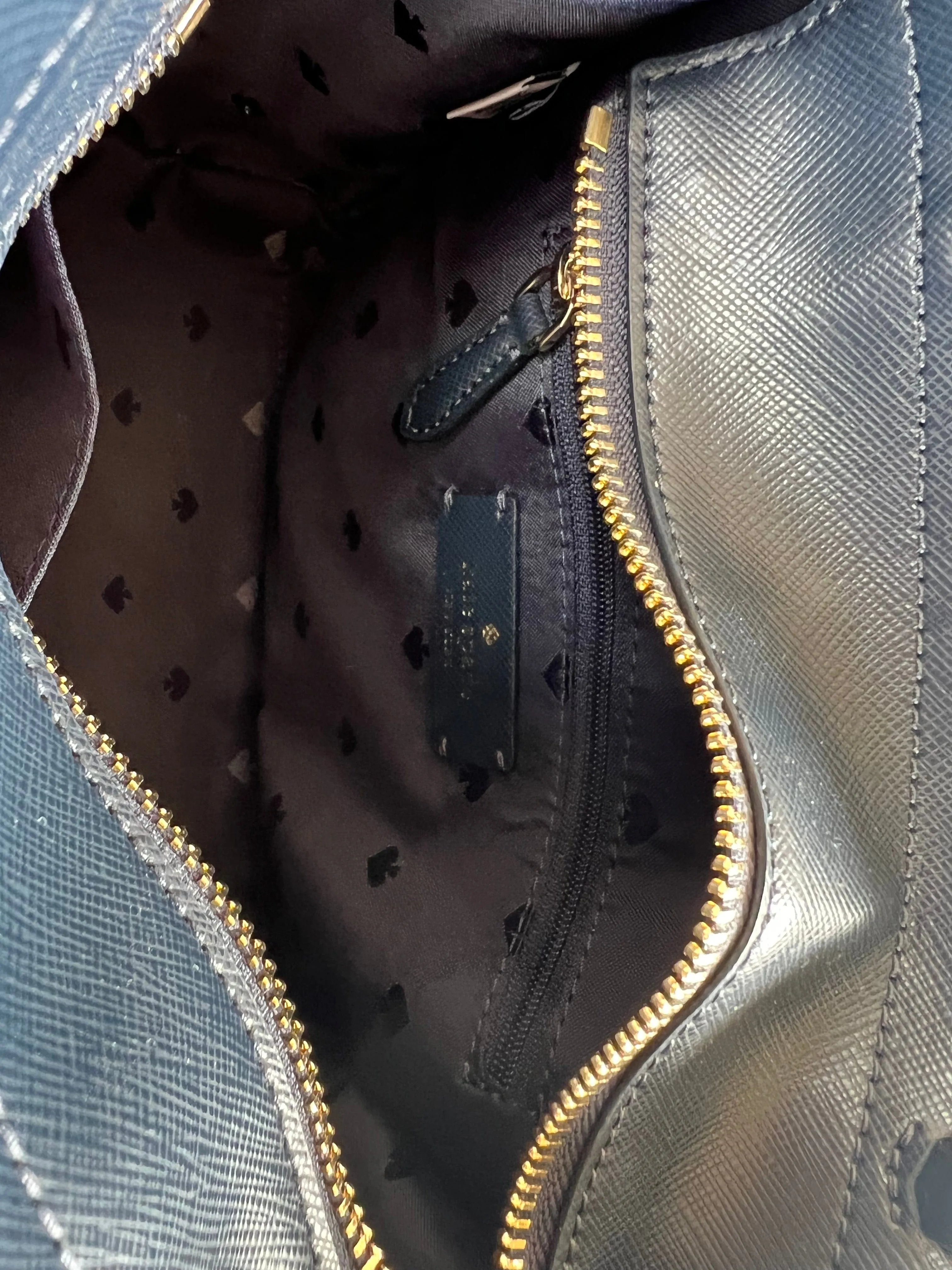 Kate Spade Staci Small Leather Satchel Crossbody Orchard Toss Blazer Blue Multi