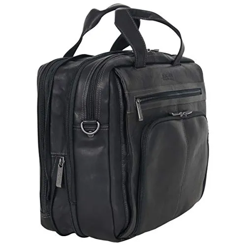 Kenneth Cole Reaction Manhattan Colombian Leather Laptop Briefcase