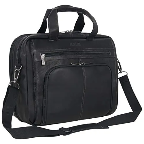 Kenneth Cole Reaction Manhattan Colombian Leather Laptop Briefcase