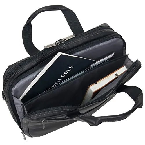 Kenneth Cole Reaction Manhattan Colombian Leather Laptop Briefcase