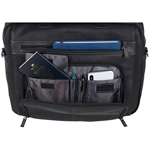 Kenneth Cole Reaction Manhattan Colombian Leather Laptop Briefcase
