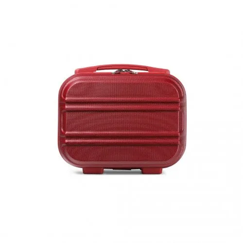 Kono 12 Inch Lightweight Hard Shell Abs Vanity Case - Burgundy