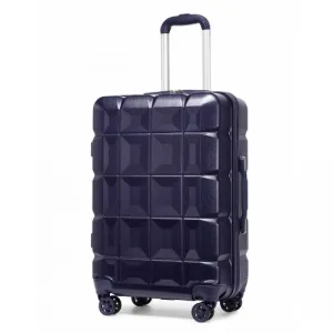 Kono 24 Inch Lightweight Hard Shell Abs Suitcase With TSA Lock - Navy