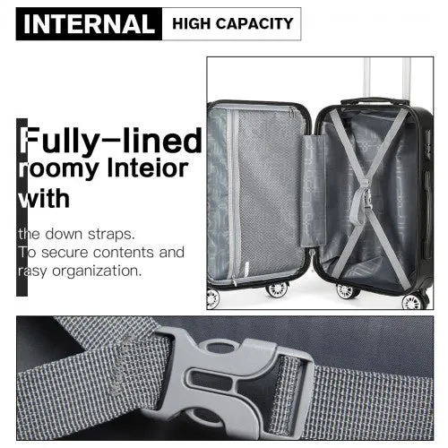 Kono Multifaceted Diamond Pattern Hard Shell 20 Inch Suitcase - Gold