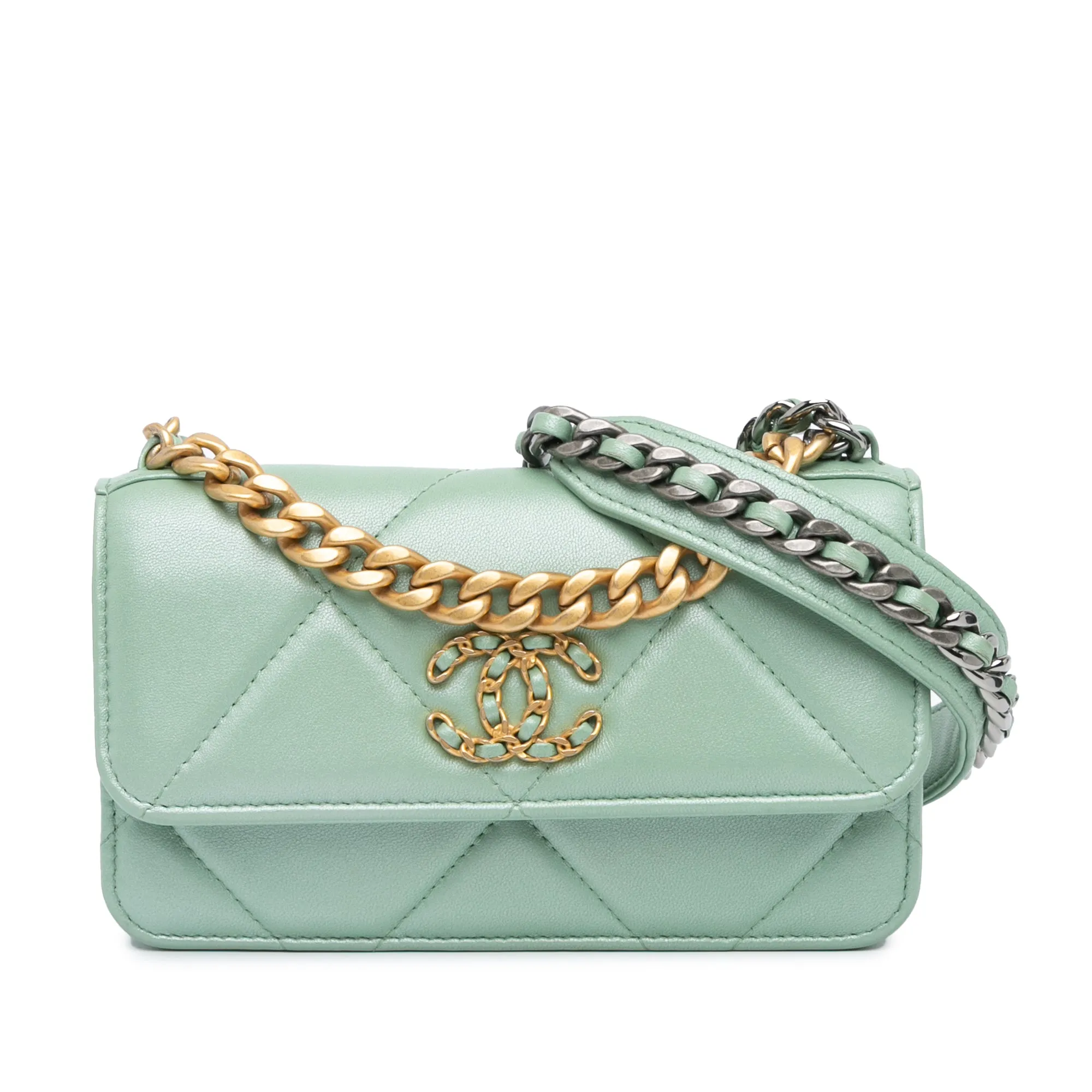 Lambskin 19 Clutch with Chain