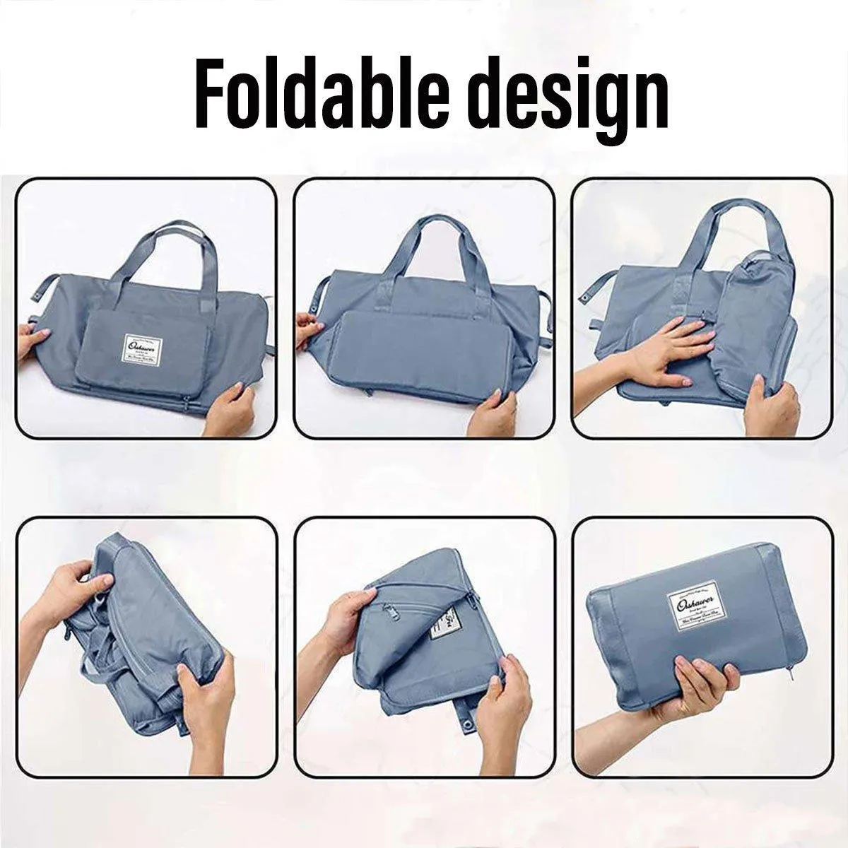 Large Capacity Travel Bag Foldable Luggage Tote Lightweight Storage Duffel Bag