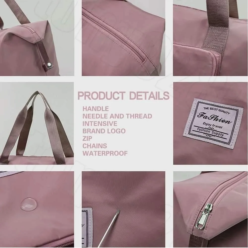 Large Capacity Travel Bag Foldable Luggage Tote Lightweight Storage Duffel Bag