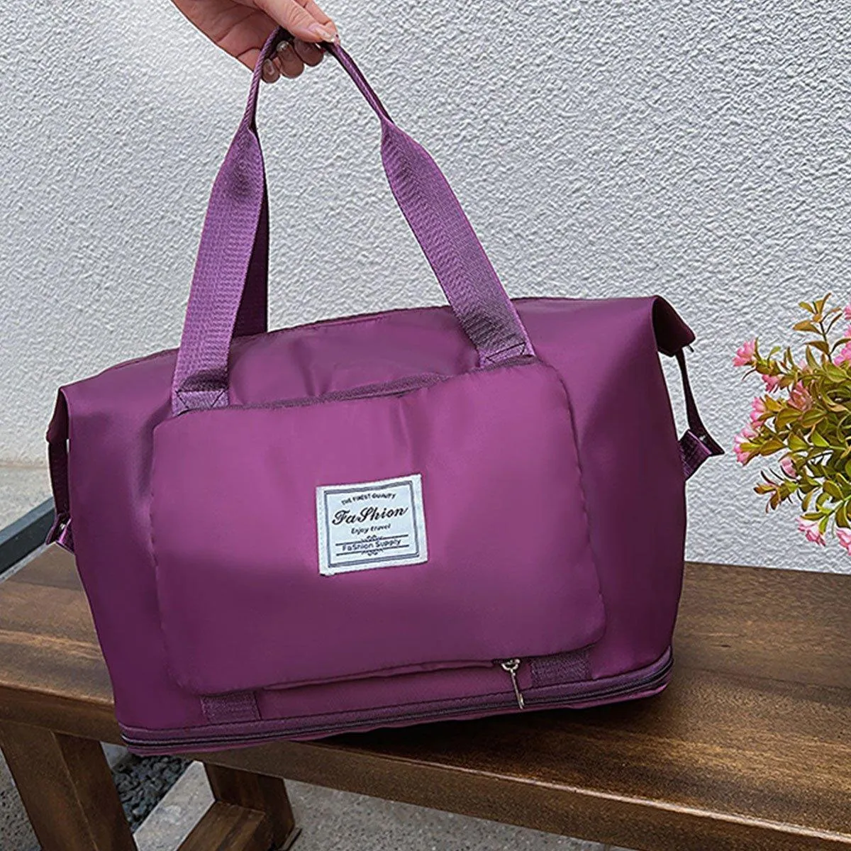 Large Capacity Travel Bag Foldable Luggage Tote Lightweight Storage Duffel Bag