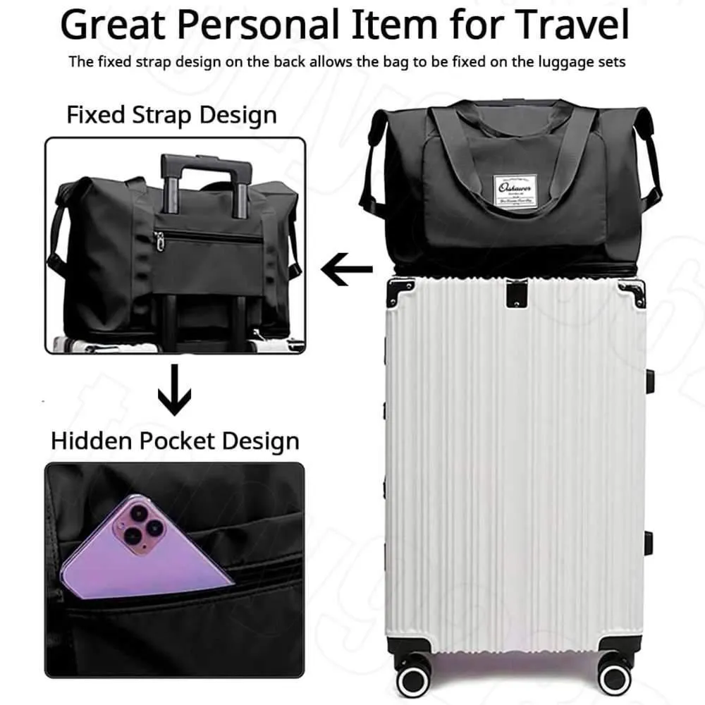 Large Capacity Travel Bag Foldable Luggage Tote Lightweight Storage Duffel Bag