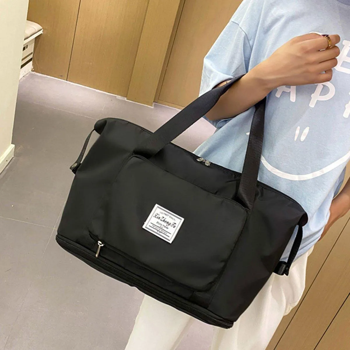 Large Capacity Travel Bag Foldable Luggage Tote Lightweight Storage Duffel Bag