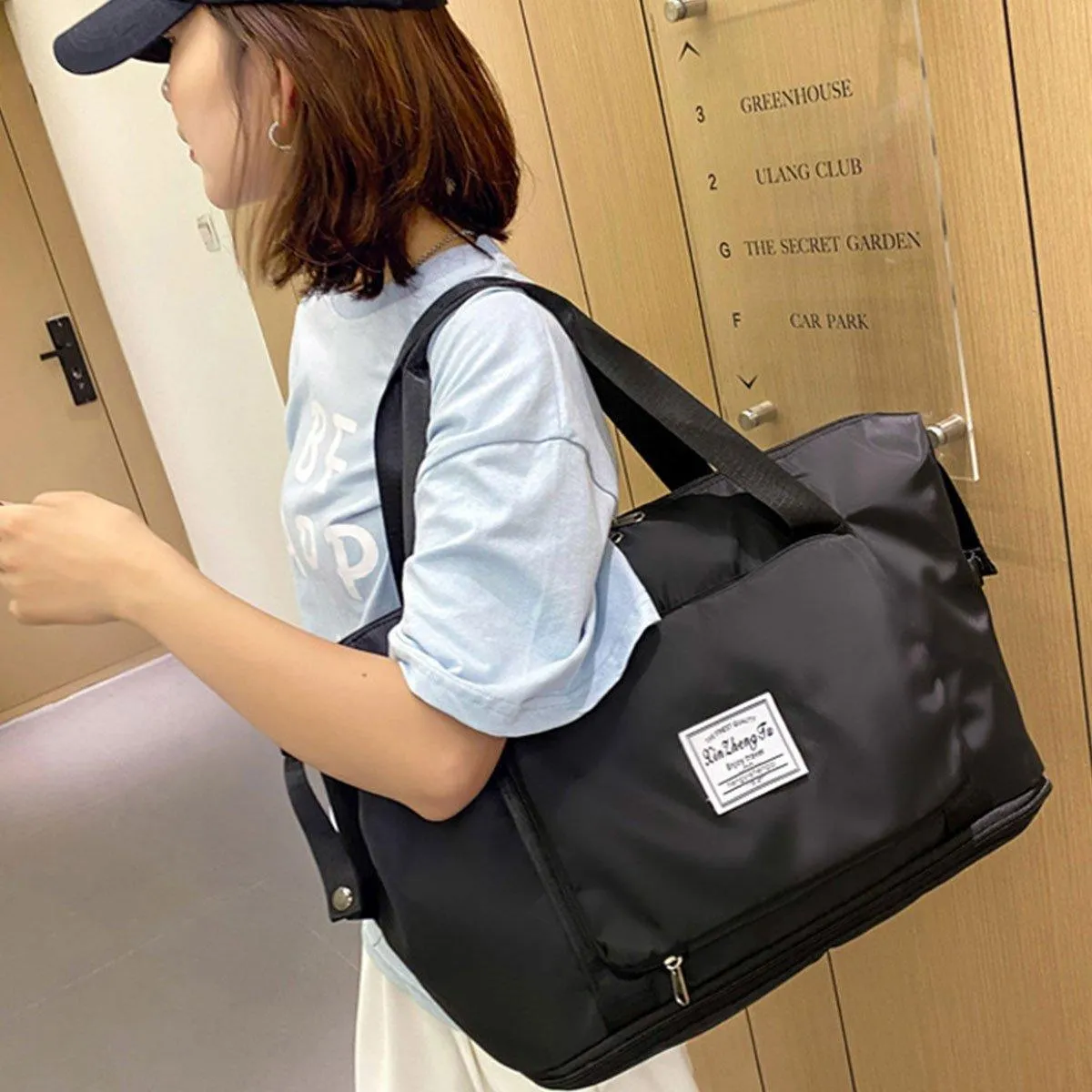 Large Capacity Travel Bag Foldable Luggage Tote Lightweight Storage Duffel Bag