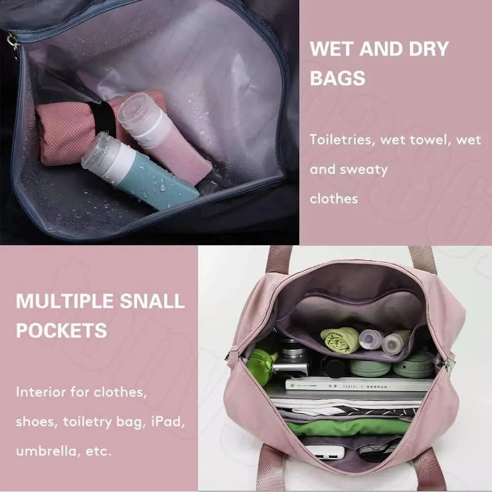 Large Capacity Travel Bag Foldable Luggage Tote Lightweight Storage Duffel Bag