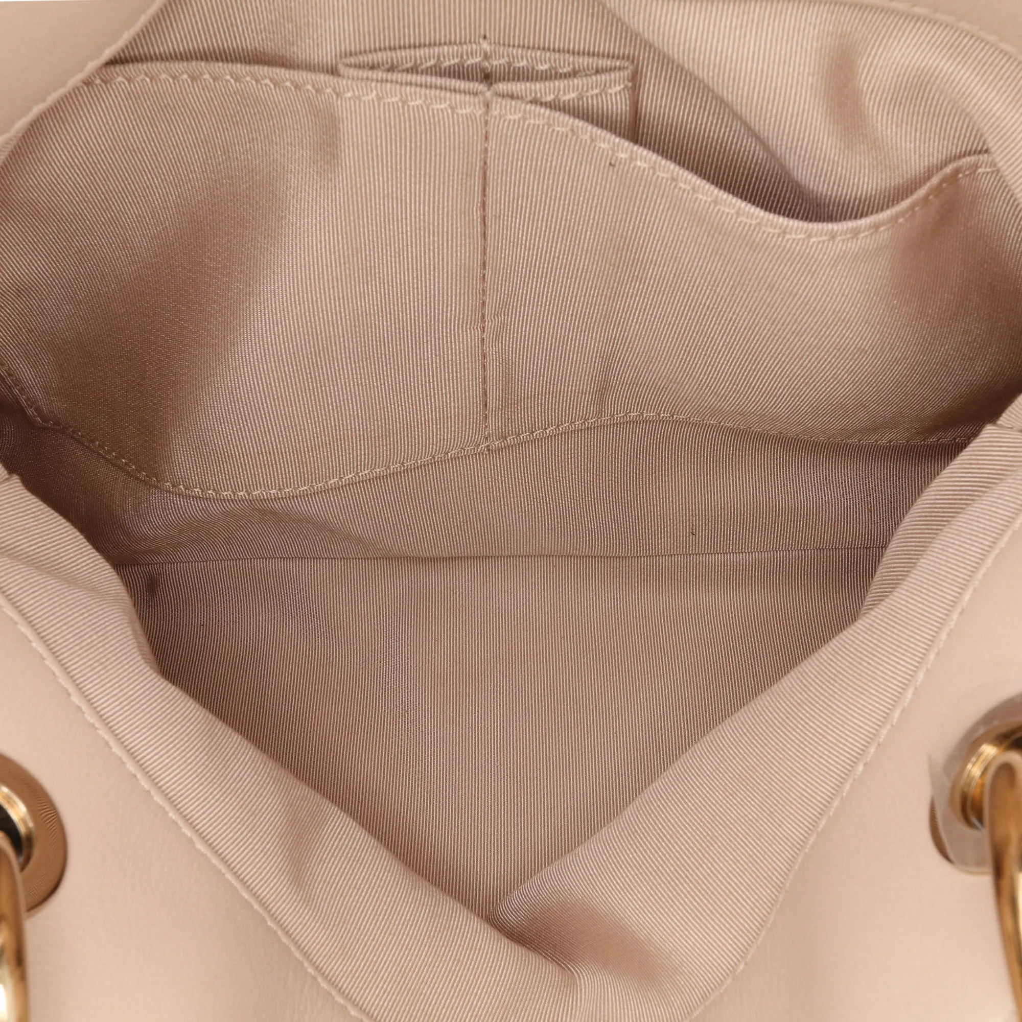Large CC Chevron Calfskin Stitched Shopping Tote