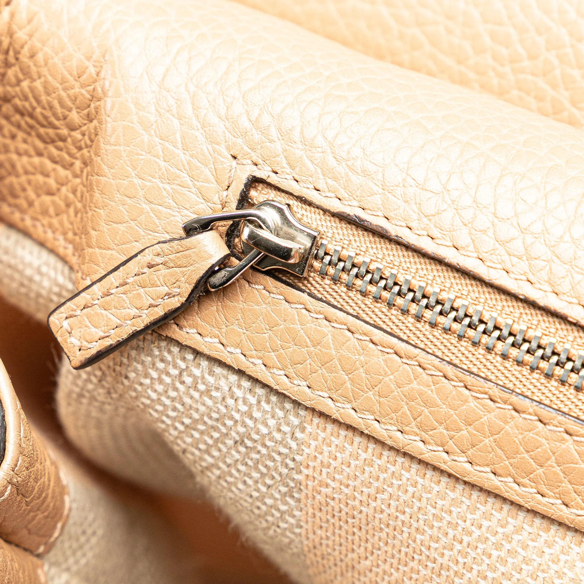 Large Leather Bamboo Daily Satchel