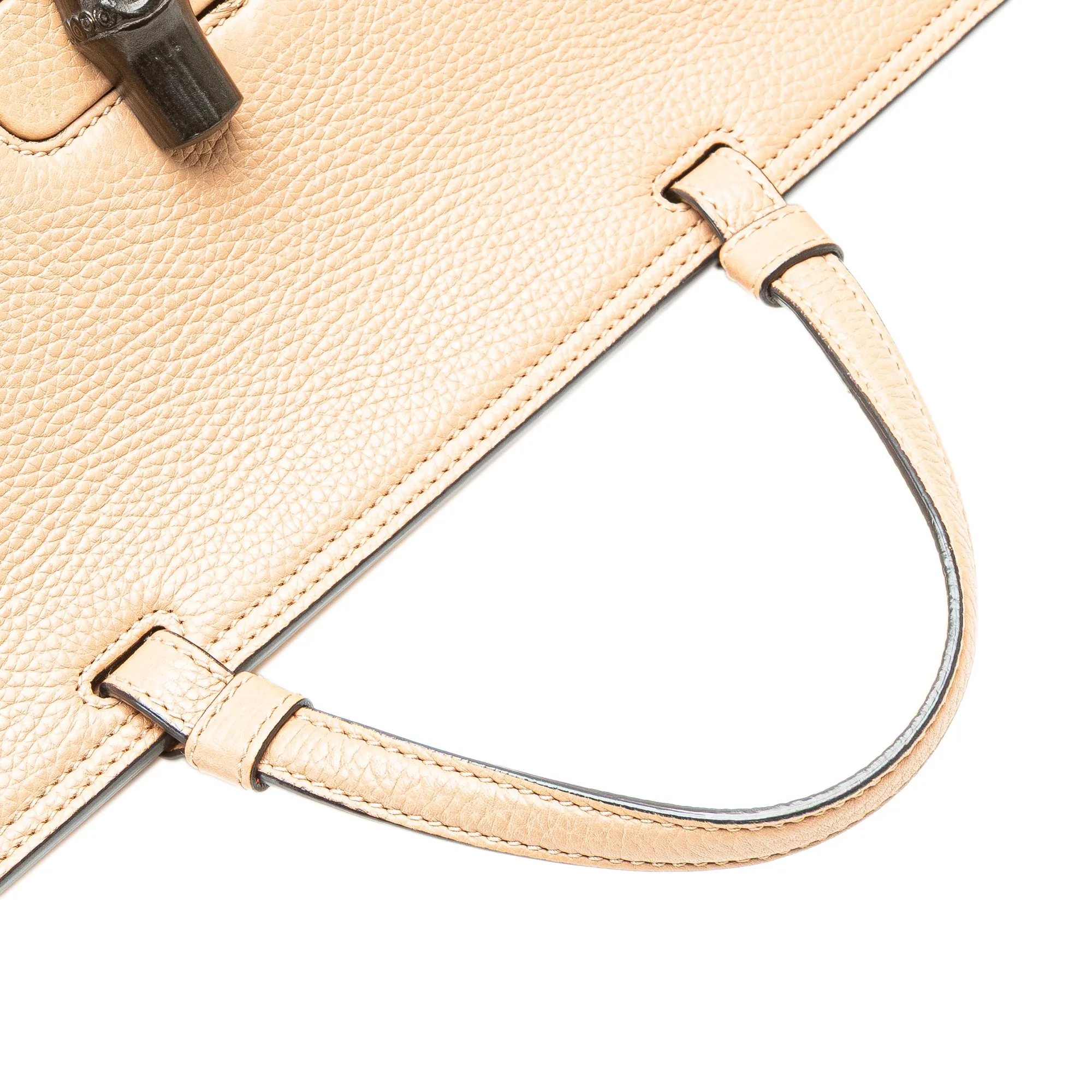 Large Leather Bamboo Daily Satchel