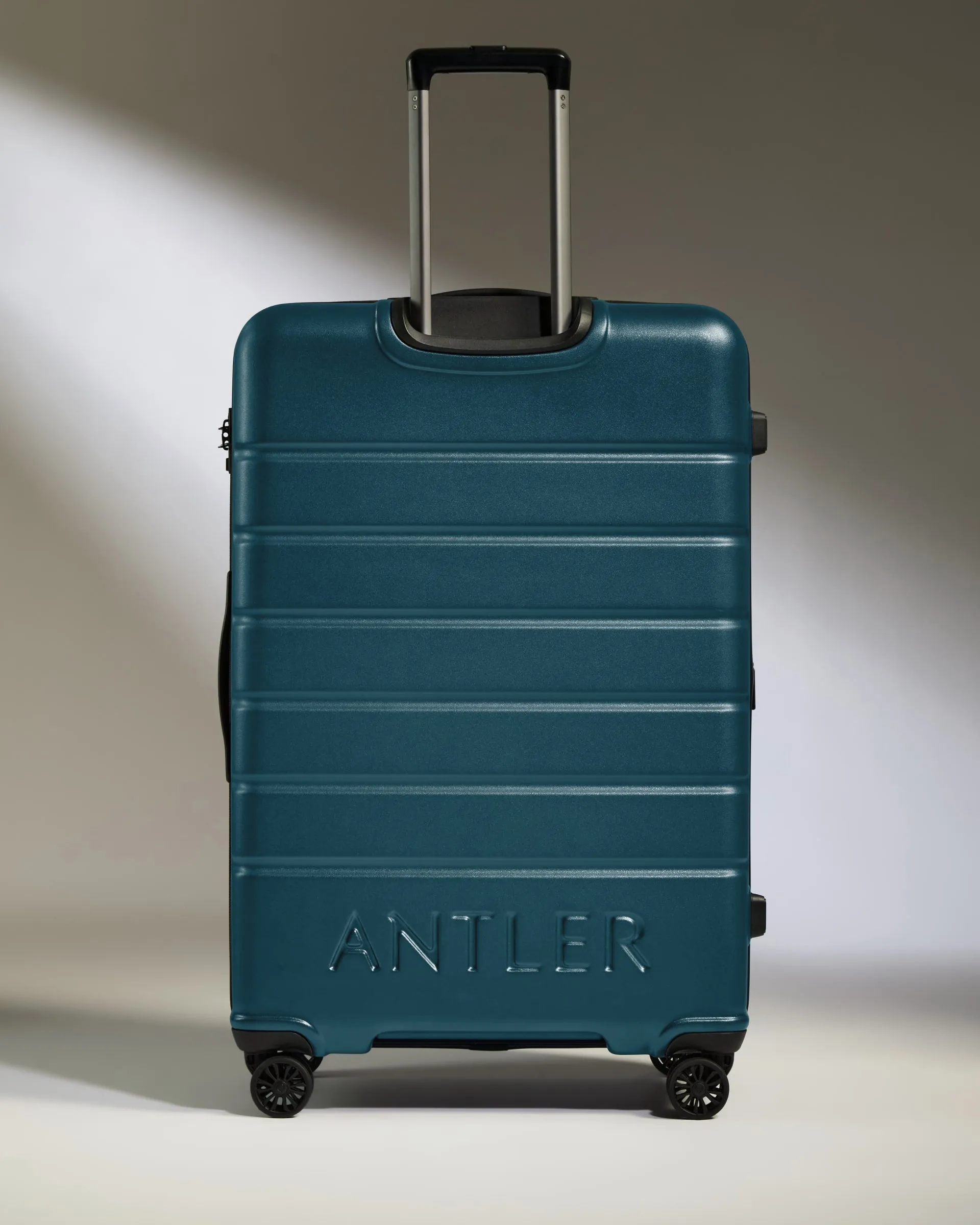 Large Luggage in Soft Blue - Logo