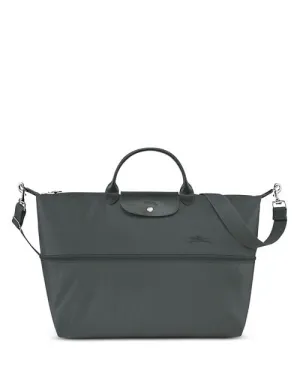 Le Pliage Green Expandable Travel Bag Longchamp nylon weekend bag, Gray