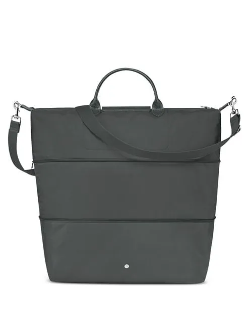 Le Pliage Green Expandable Travel Bag Longchamp nylon weekend bag, Gray
