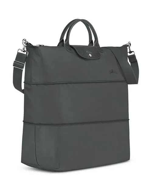 Le Pliage Green Expandable Travel Bag Longchamp nylon weekend bag, Gray