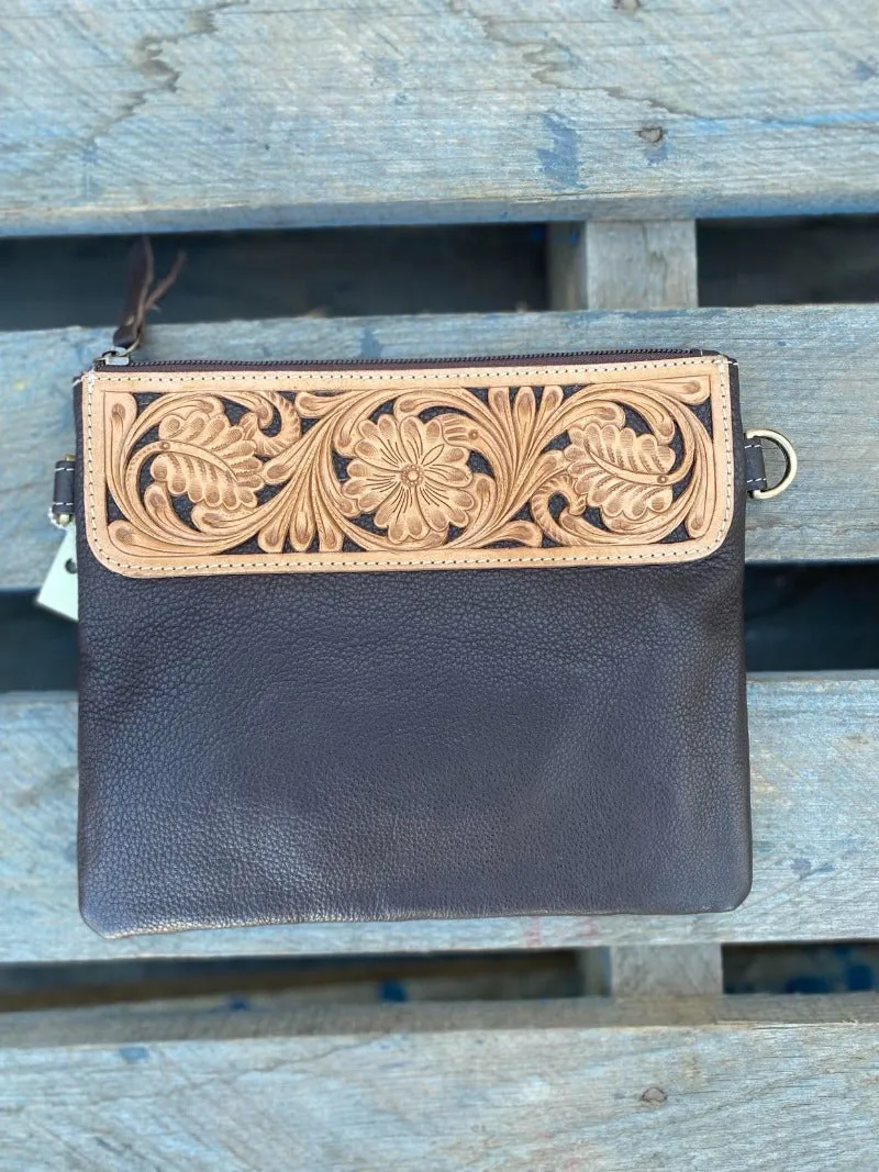 Leather Tooled Clutch (TLB15)