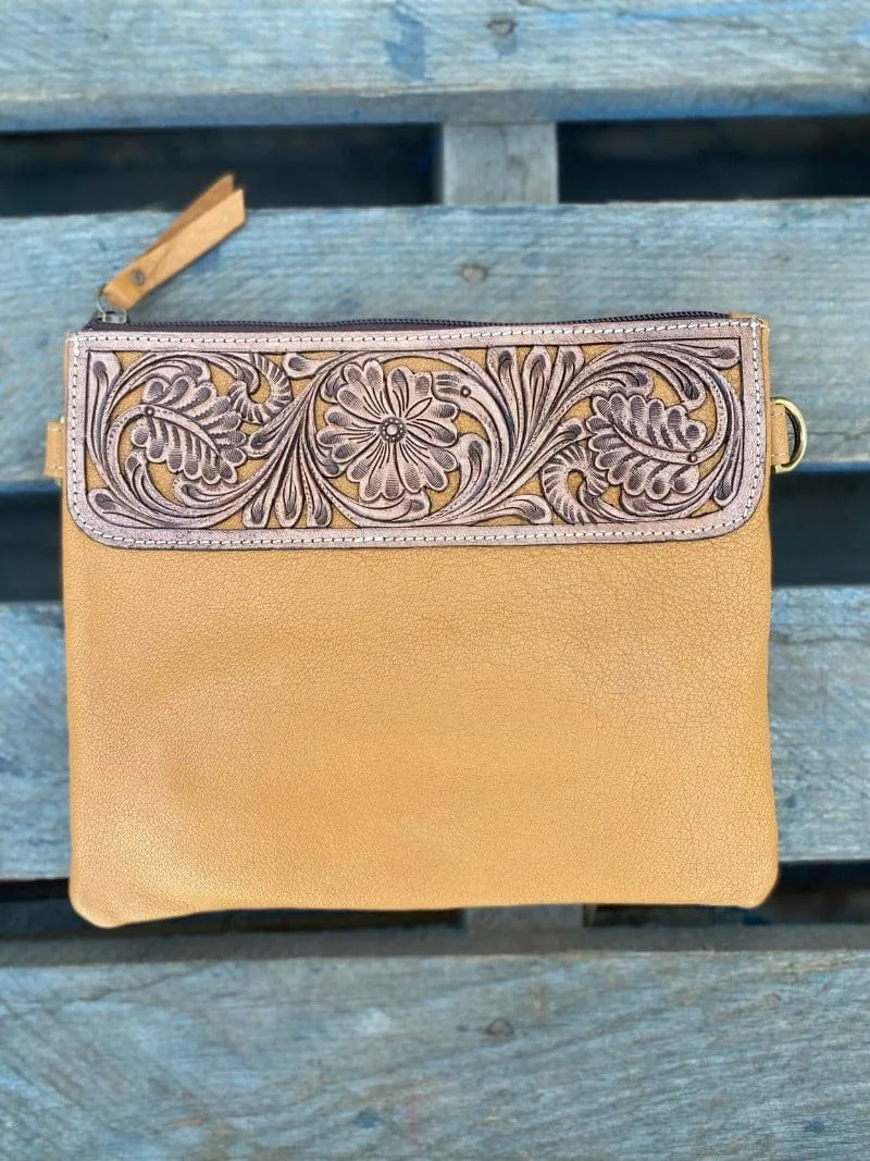 Leather Tooled Clutch (TLB15)
