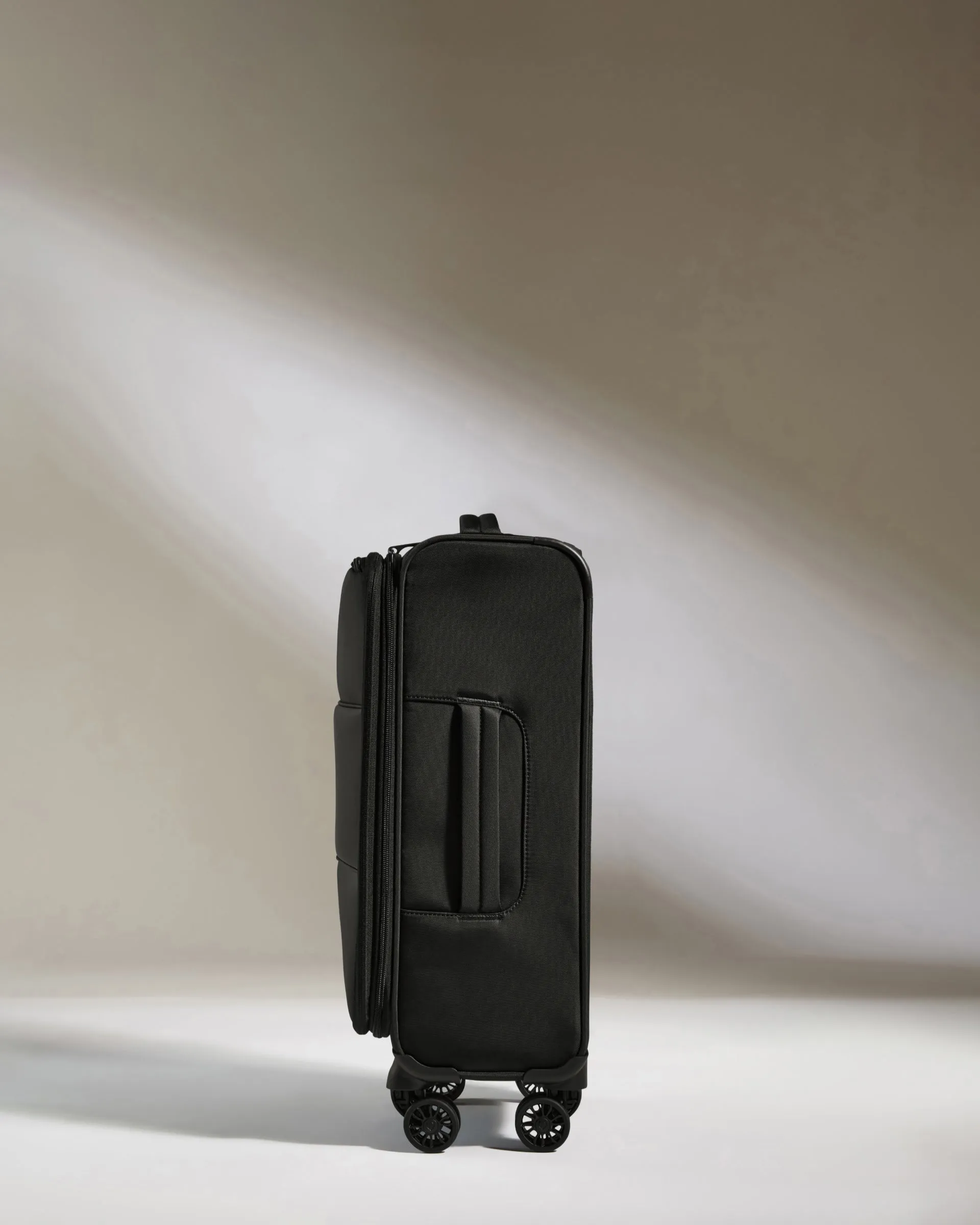 Lightest Carry-on Luggage in Black - Soft Stripe